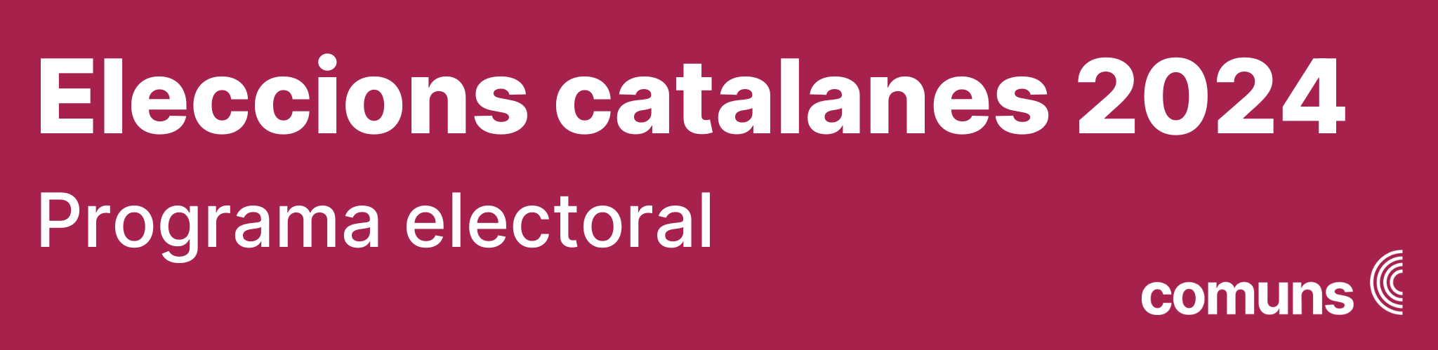 Elaboració del programa electoral de les eleccions catalanes 2024